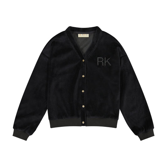 RETRO KID BLACK VELVET CARDIGAN