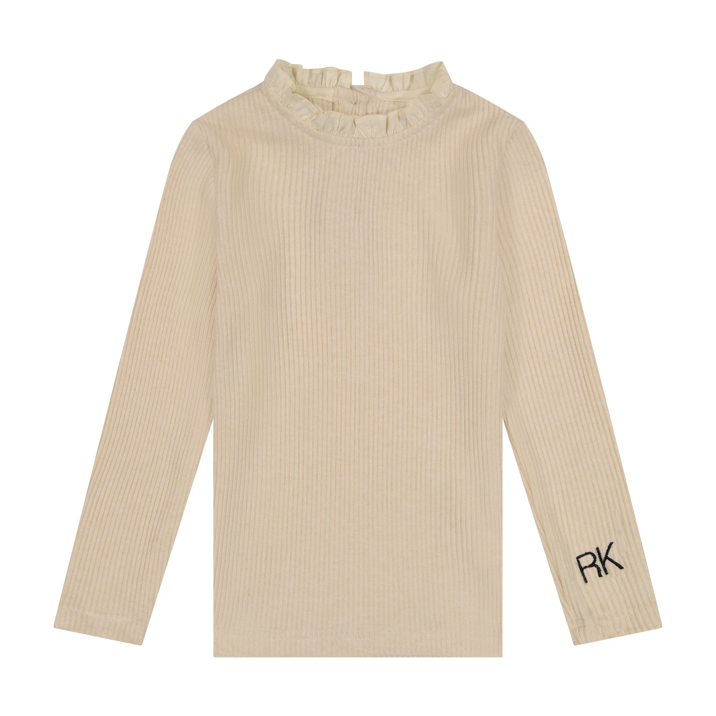 RETRO KID OAT/CREAM RUFFLE KNIT SWEATER