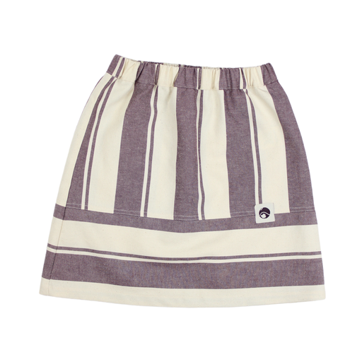 RAQUETTE CREAM AND PURPLE CANVAS SKIRT [Final Sale]