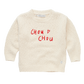 SPROET & SPROUT IVORY WORDED BOUCLE SWEATER