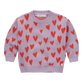 SPROET & SPROUT LAVENDER/RED HEART PRINT SWEATER