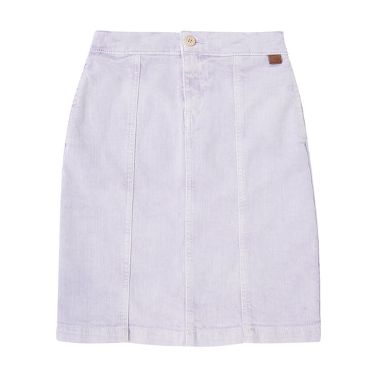 TOCOTO VINTAGE LILAC DENIM MIDI SKIRT