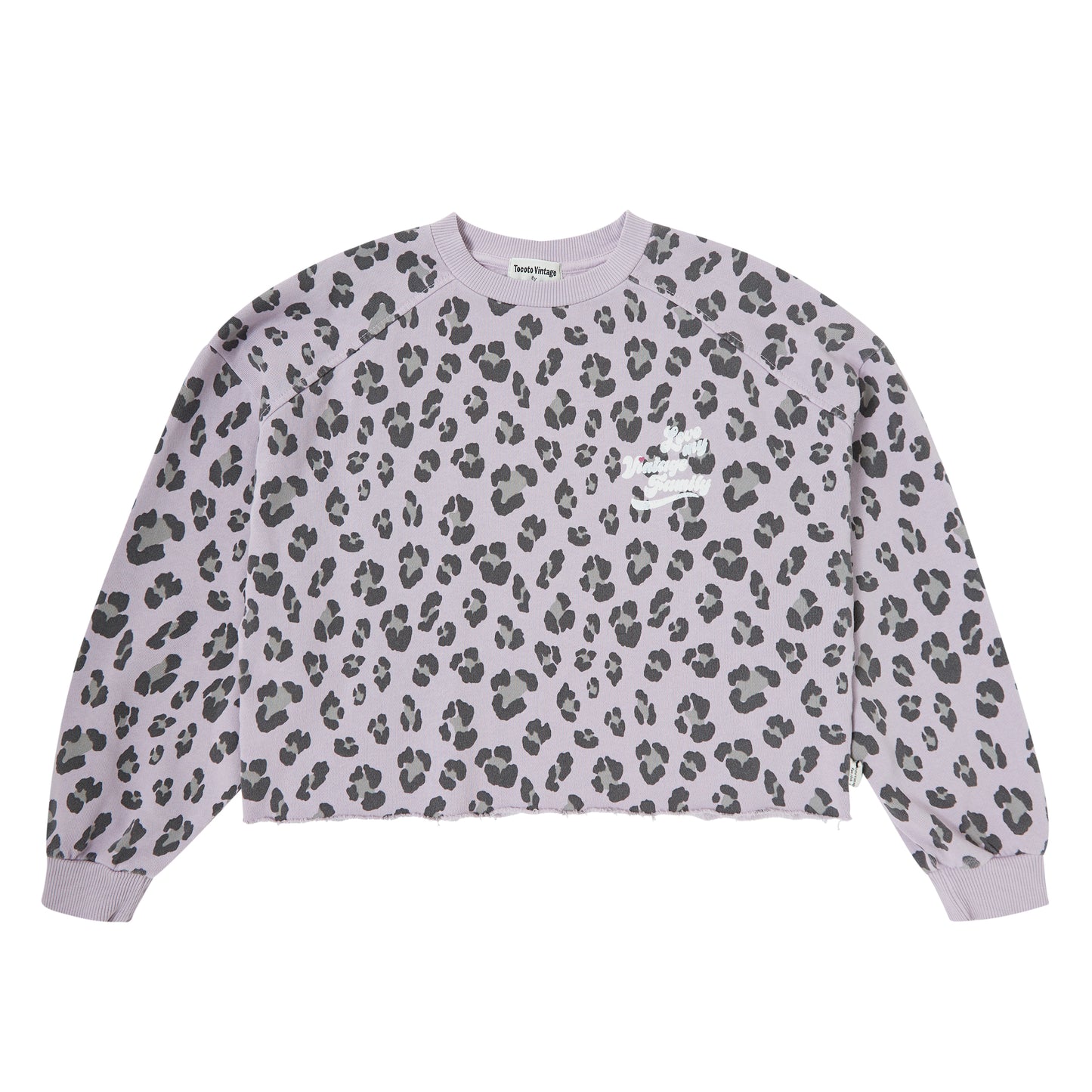 TOCOTO VINTAGE PURPLE ANIMAL PRINTED SWEATSHIRT