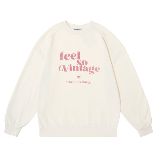 TOCOTO VINTAGE IVORY 'FEEL SO VINTAGE' SWEATSHIRT