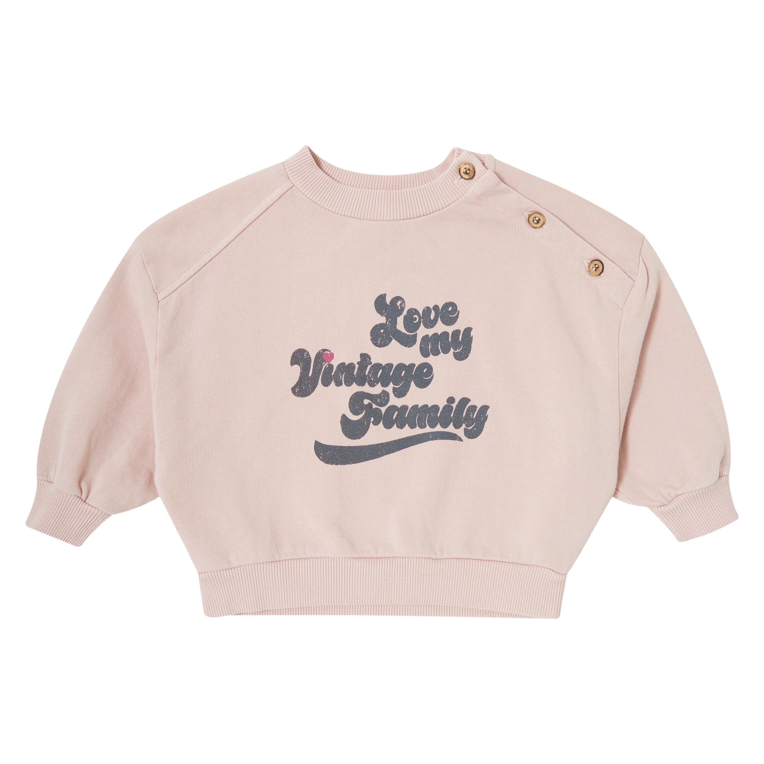 TOCOTO VINTAGE PINK LOVE MY VINTAGE FAMILY SWEATSHIRT FINAL SALE Luibelle