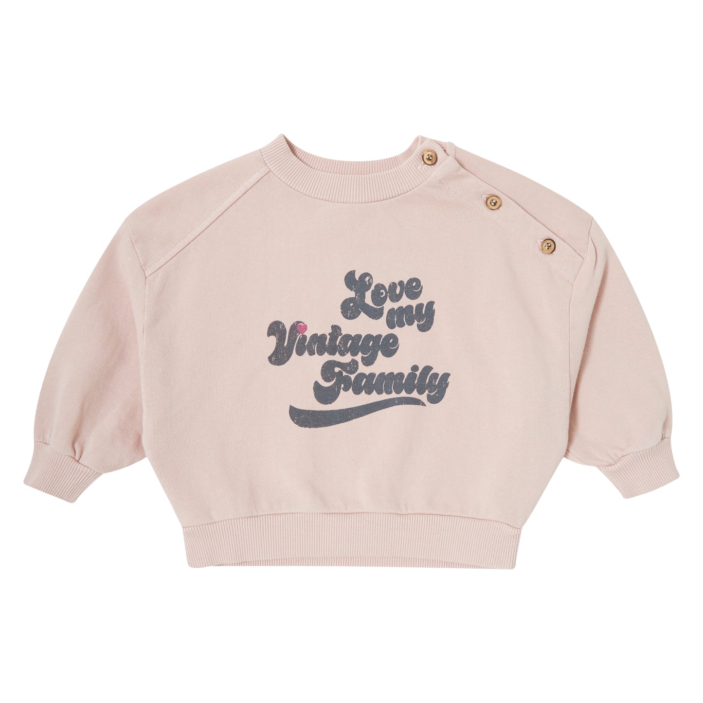 TOCOTO VINTAGE PINK 'LOVE MY VINTAGE FAMILY' SWEATSHIRT