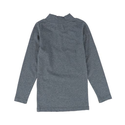 FARREN + ME GRANITE BLUE MOCK NECK TSHIRT [Final Sale]