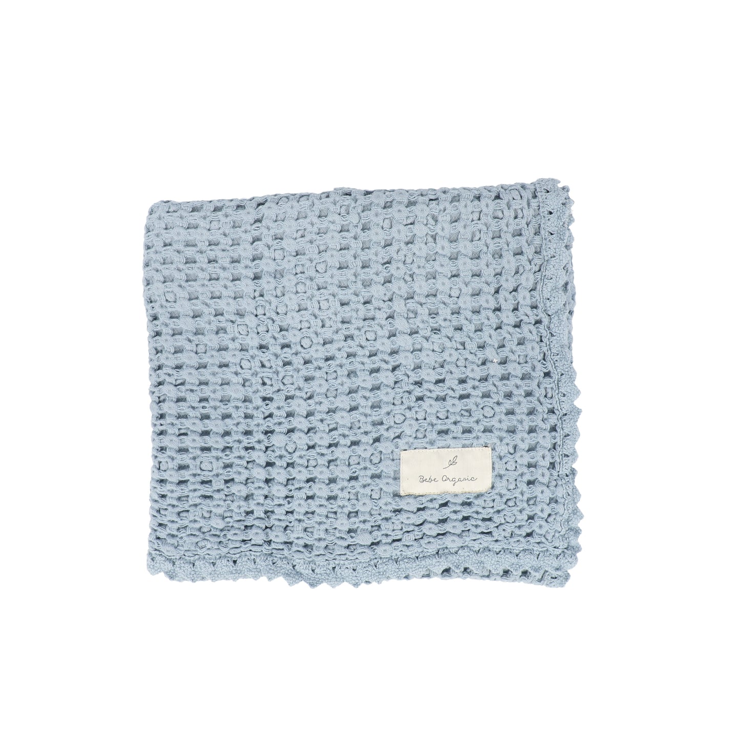 BEBE ORGANIC BLUE WAFFLE BLANKET [FINAL SALE]