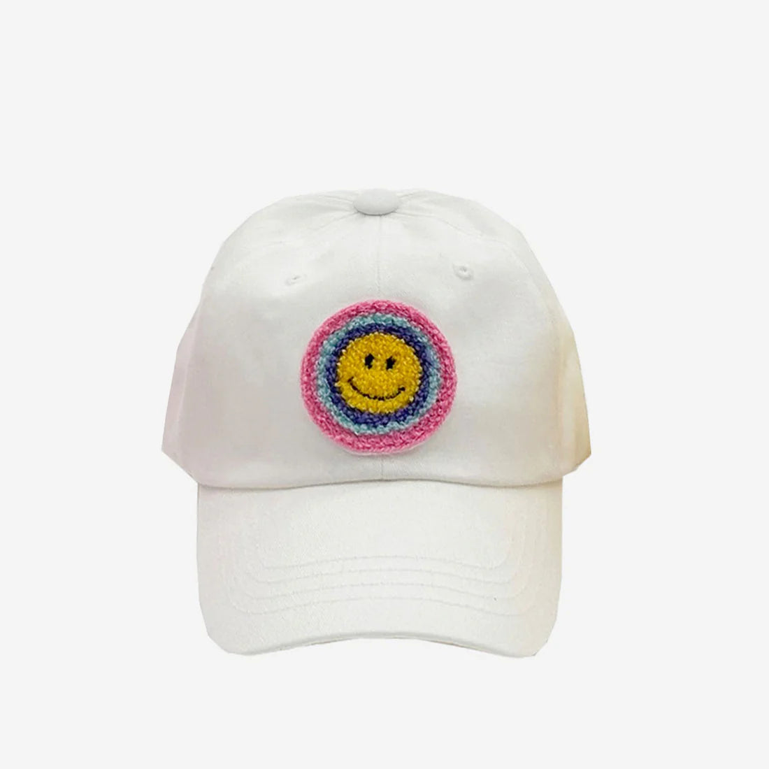 PETITE HAILEY WHITE SMILE PATCH CAP