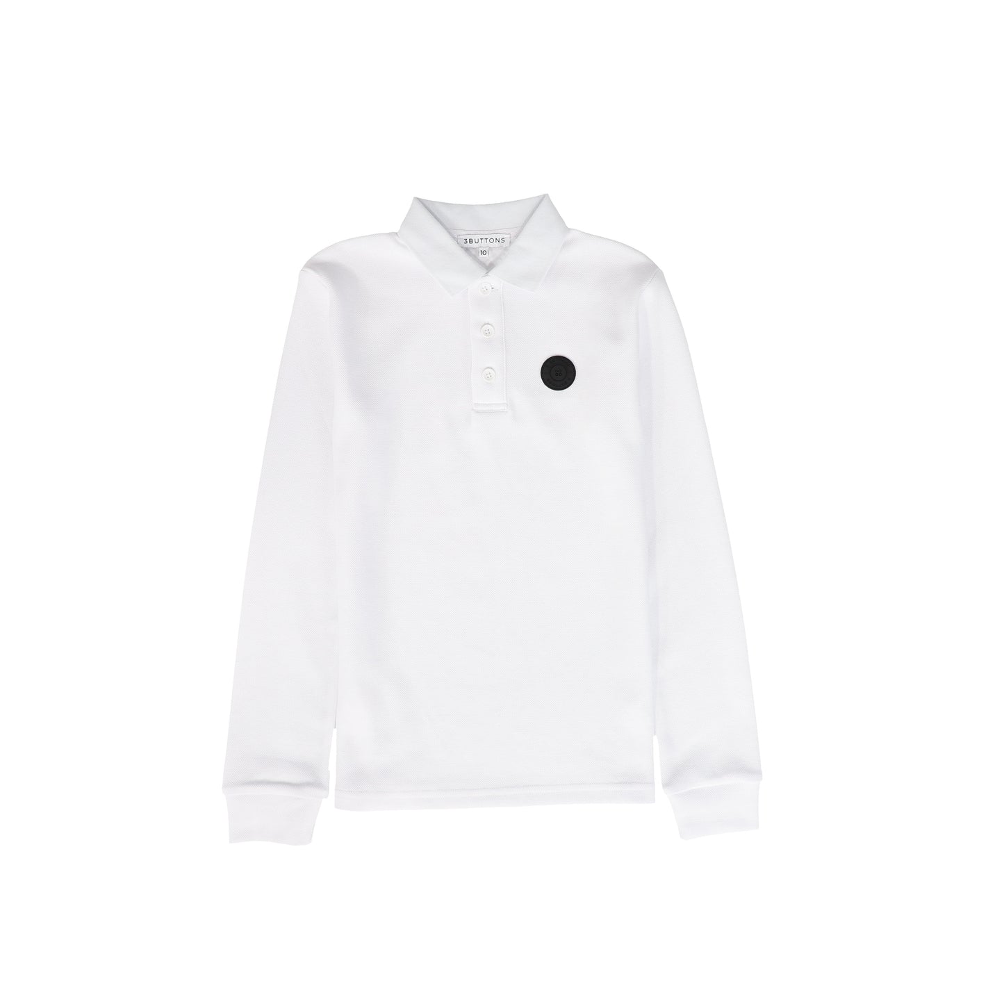 3 BUTTONS WHITE PIQUE POLO [FINAL SALE]