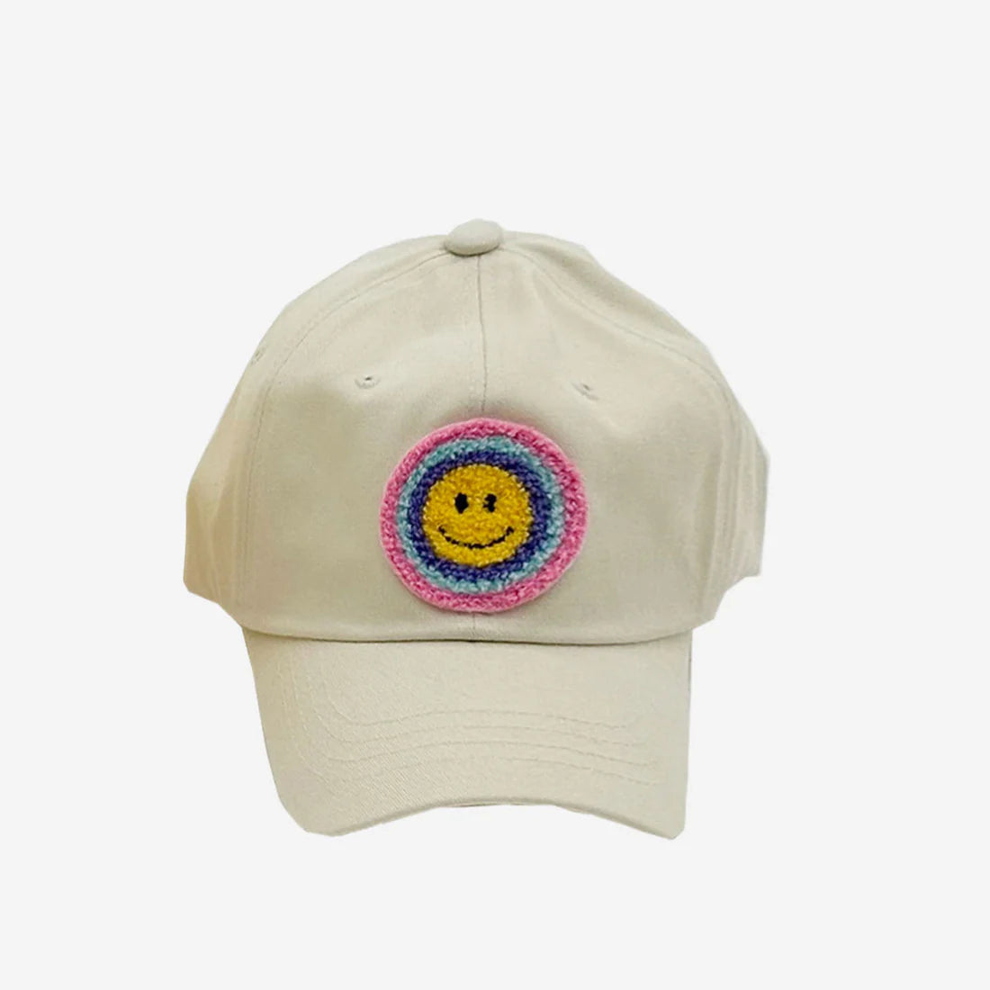 PETITE HAILEY CREAM SMILE PATCH CAP