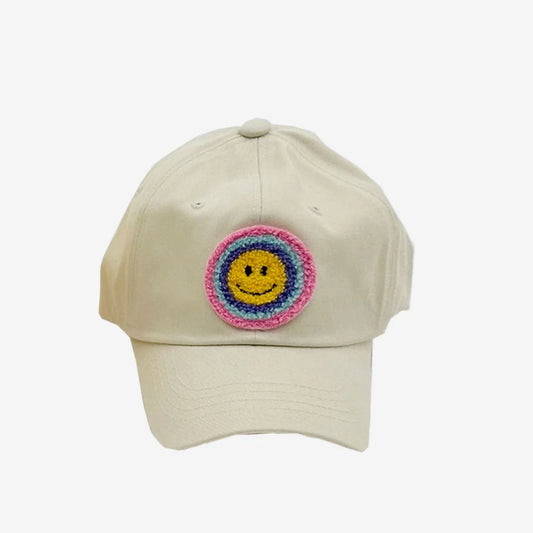 PETITE HAILEY CREAM SMILE PATCH CAP