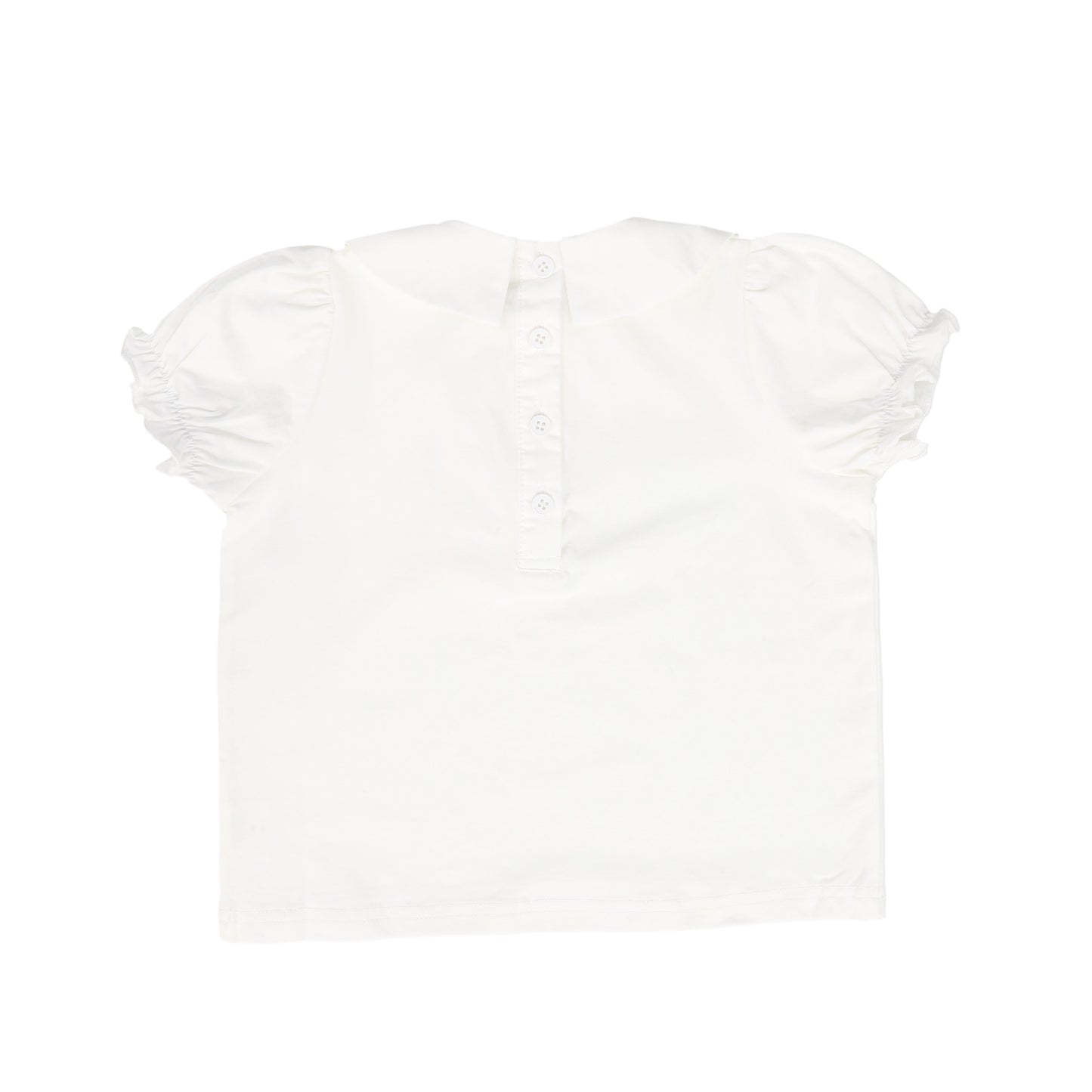 RETRO KID WHITE PETER PAN LOGO COLLAR SS T-SHIRT