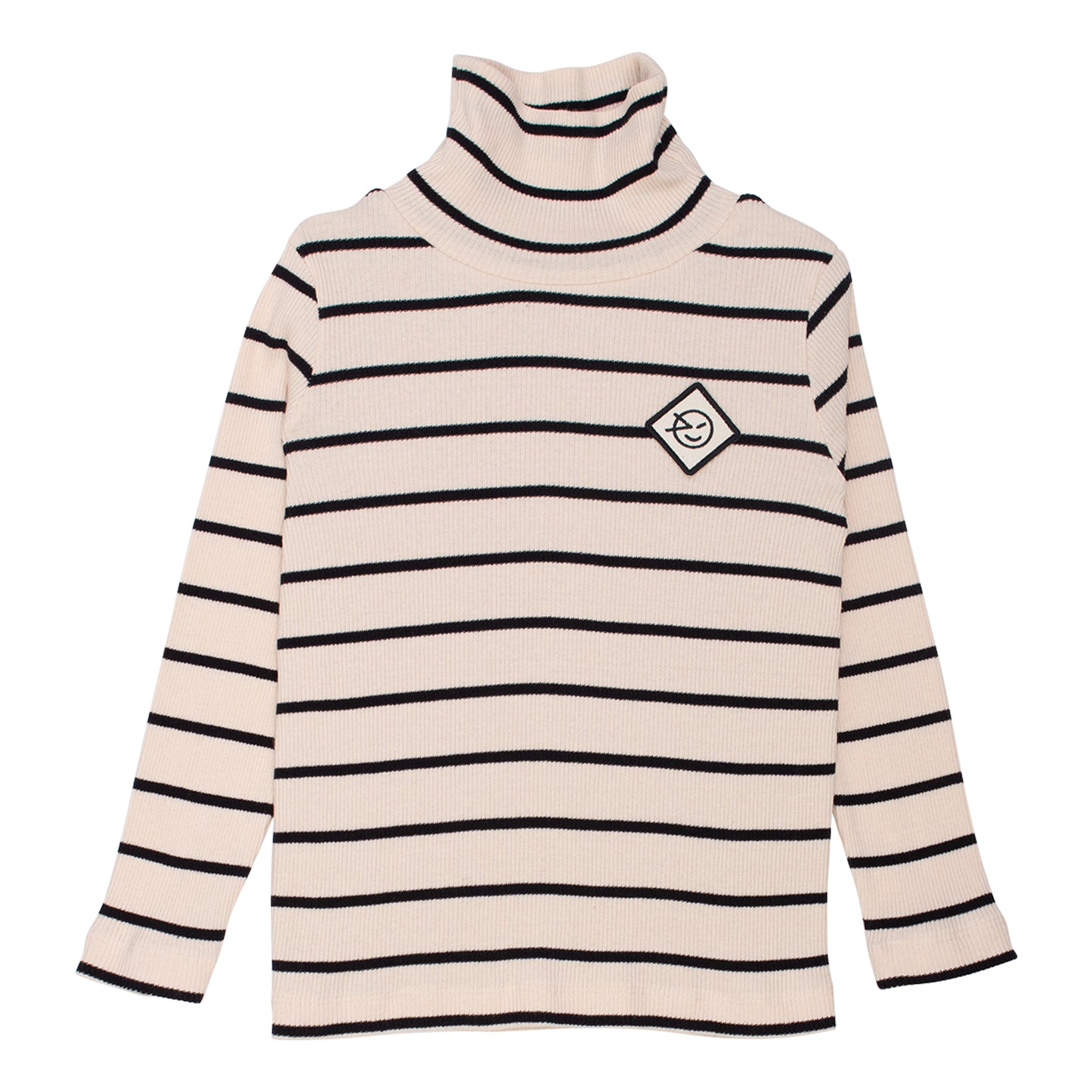 WYNKEN ECRU BLACK STRIPED TURTLENECK [Final Sale]