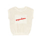 WYNKEN CREAM/RED LOGO OPEN KNIT SWEATER
