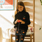 WANDER & WONDER BLACK KNIT TURTLENECK SWEATER