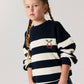 WANDER & WONDER NAVY STRIPE PULLOVER SWEATER