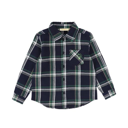 SOFT GALLERY NAVY PLAID SHIRT [Final Sale]