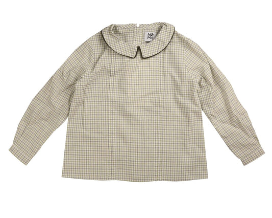 BELATI GREEN PLAID PETER PAN COLLAR SHIRT