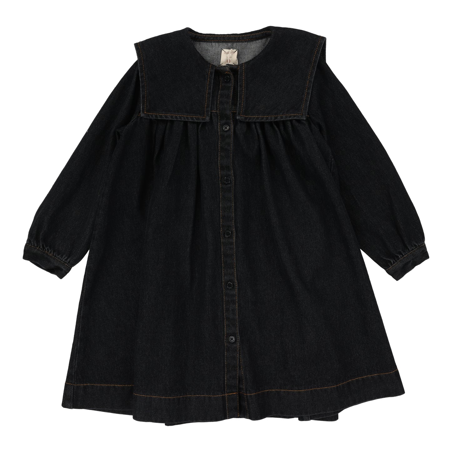 ANALOGIE BLACK DENIM PLEATED SAILOR DRESS