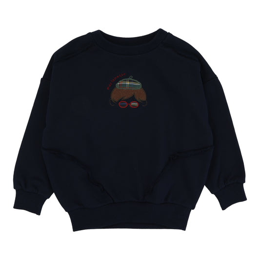 ANALOGIE NAVY PLAID BOY SWEATSHIRT