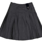 NOMA DUSKY BLUE PLEATED VELVET TAB SKIRT