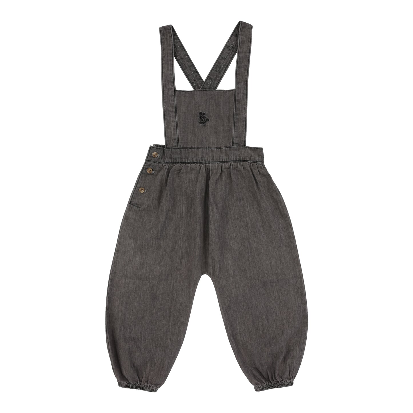 ANALOGIE GREY WASH TENCEL GIRLS ROMPER