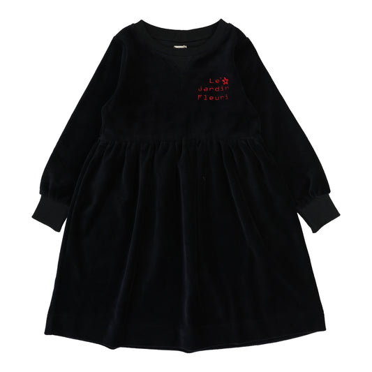 ANALOGIE BLACK VELOUR DRESS