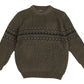BELATI HUNTER GREEN INTARSIA KNIT SWEATER