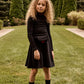 LITTLE PARNI BLACK LOGO POUCH SKIRT