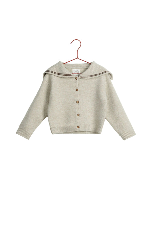 PLEASE MOM NATURAL SAILOR COLLAR KNIT SWEATER