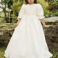 LITTLE TEMPEST WHITE TAFFETA GOWN