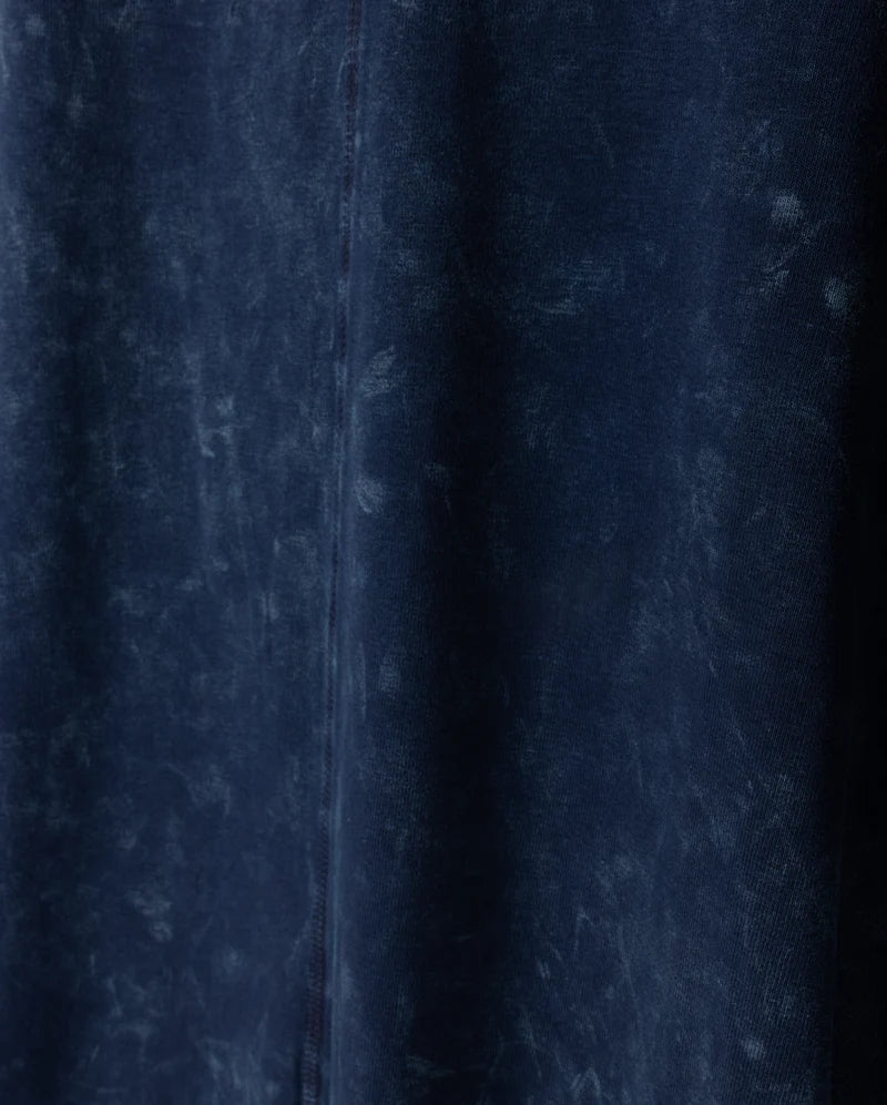 VIBE MID BLUE MINERAL WASH A-LINE MAXI SKIRT