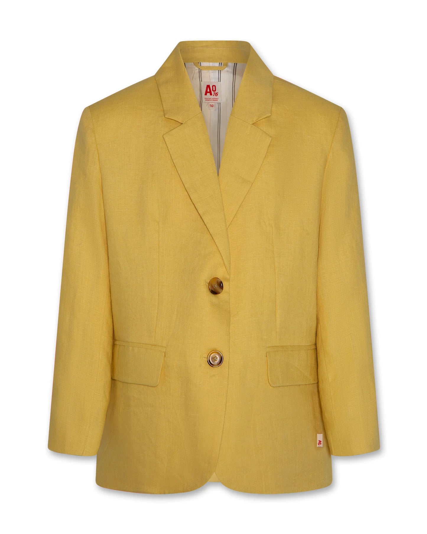 AO76 YELLOW BUTTON DOWN BLAZER