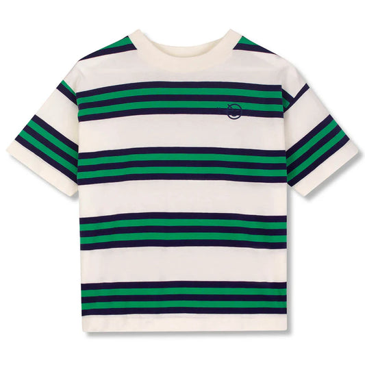 WYNKEN GREEN/NAVY STRIPED TEE