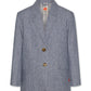 AO76 BLUE/WHITE PIN STRIPED BLAZER