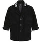 KARL LAGERFELD BLACK SHERPA SLEEVE COAT [Final Sale]