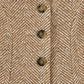 ERMANO SCERVINO BROWN CHEVRON WOOL BUTTON VEST