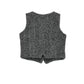 ERMANO SCERVINO BLACK CHEVRON WOOL BUTTON VEST