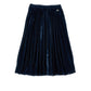 ERMANO SCERVINO BLUE VELVET PLEATED MIDI SKIRT