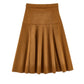 ERMANO SCERVINO BROWN SUEDE DROP WAIST SKIRT