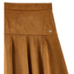 ERMANO SCERVINO BROWN SUEDE DROP WAIST SKIRT