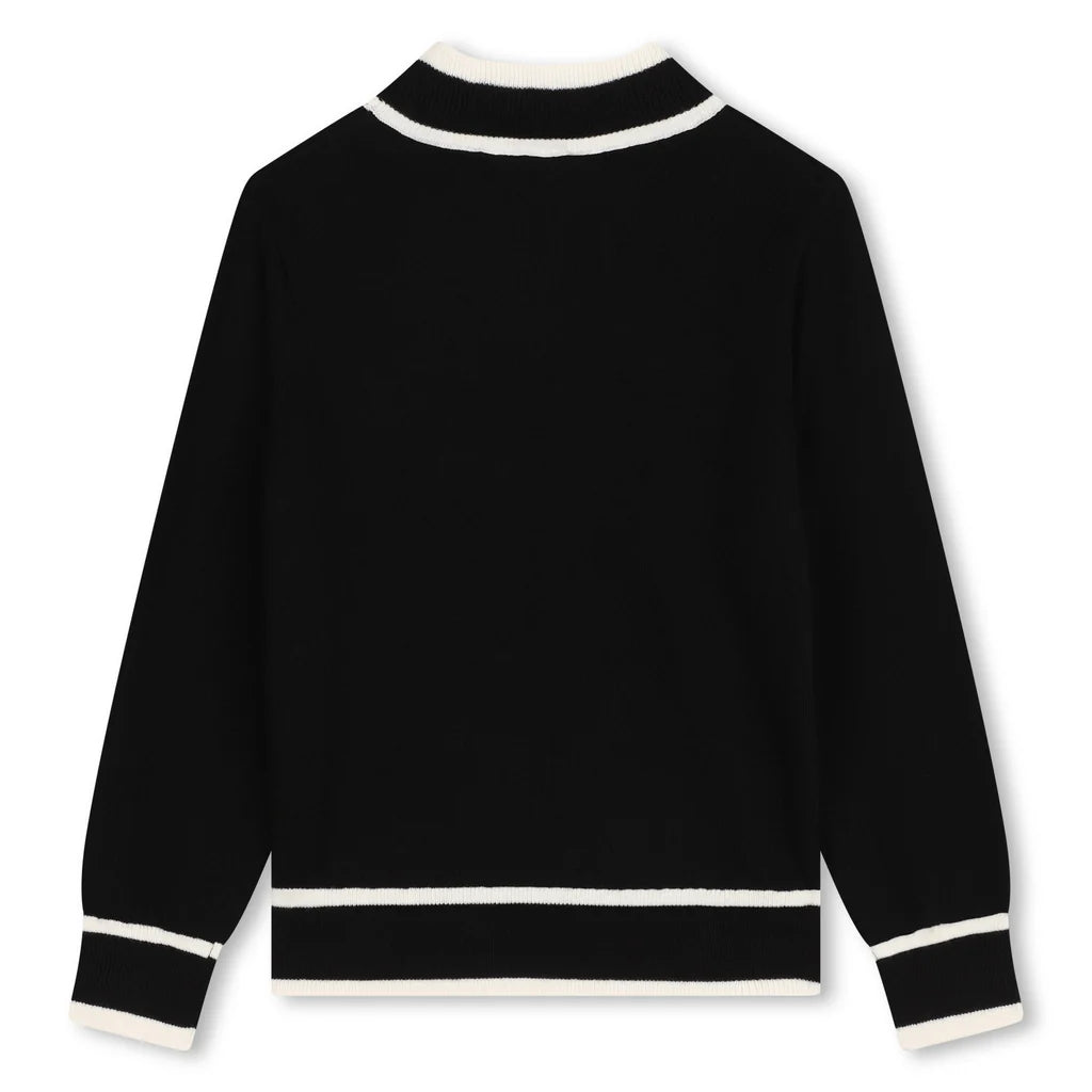 KARL LAGERFELD BLACK LOGO TURTLENECK SWEATER [FINAL SALE]