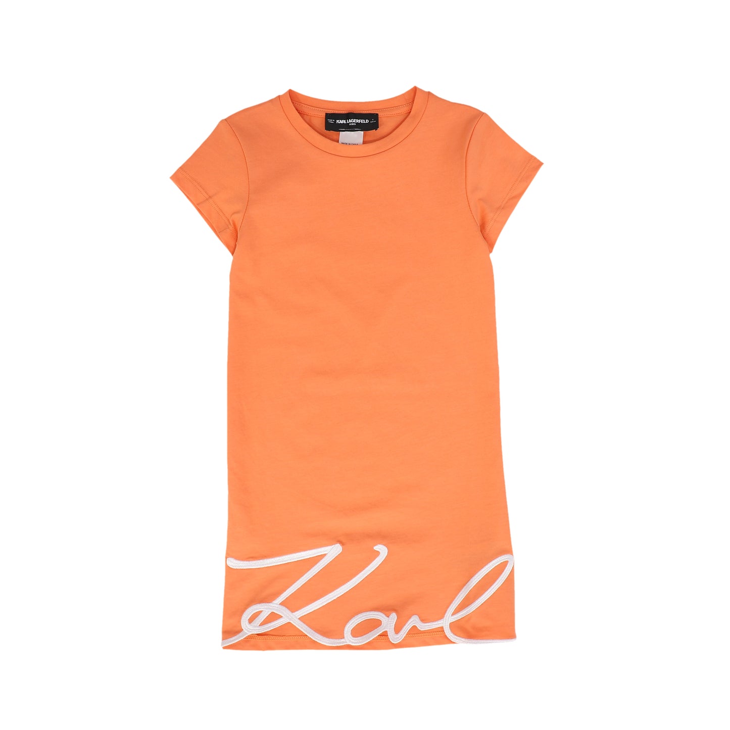 KARL LAGERFELD ORANGE LOGO DRESS