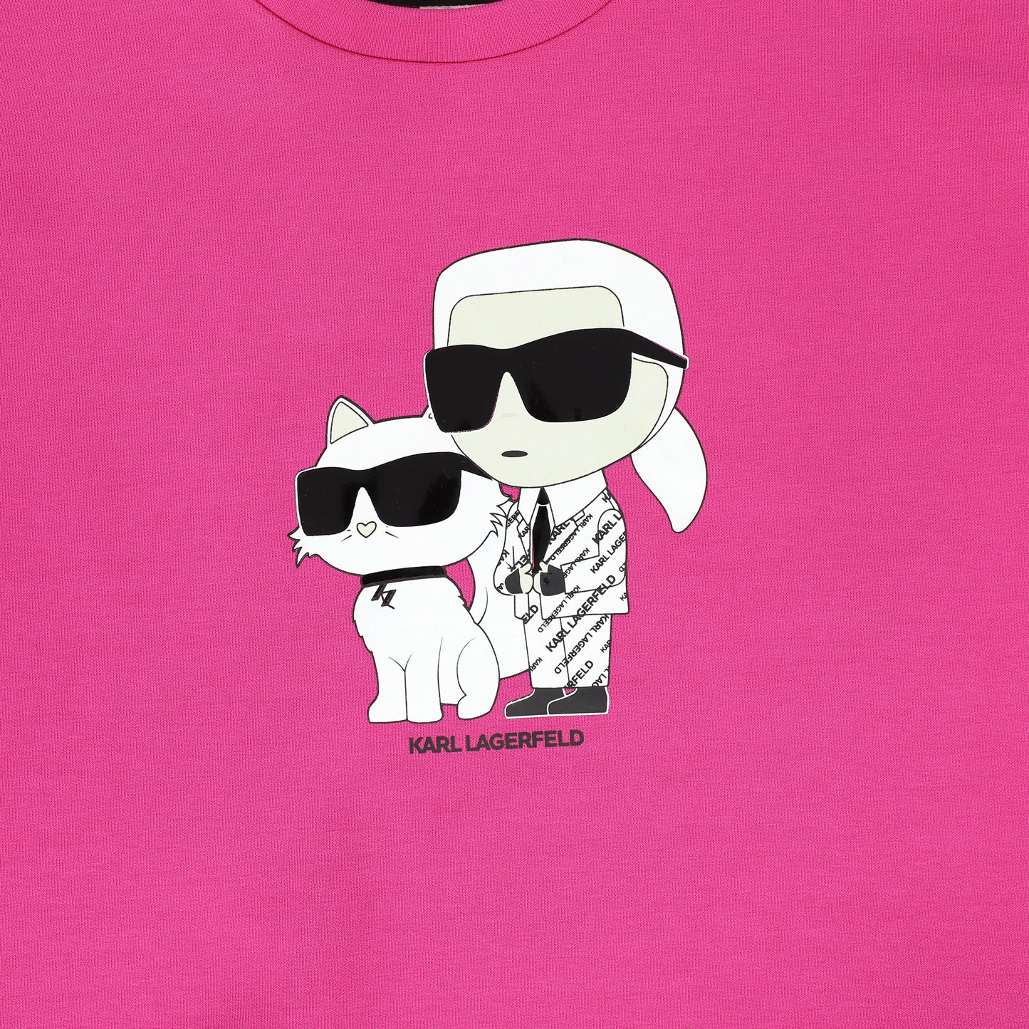 KARL LAGERFELD HOT PINK LOGO SWEATSHIRT