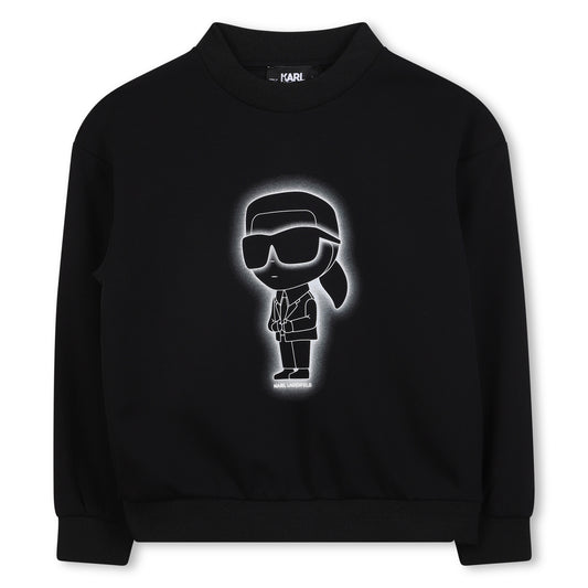 KARL LAGERFELD BLACK GRAPHIC T-SHIRT