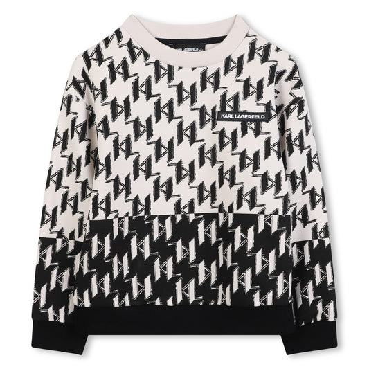 KARL LAGERFELD BLACK/WHITE LOGO SWEATSHIRT