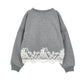 ERMANO SCERVINO HEATHER GREY LACE TRIM SWEATSHIRT