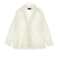 ERMANO SCERVINO CREAM KNIT LACE TRIM CARDIGAN