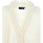 ERMANO SCERVINO CREAM KNIT LACE TRIM CARDIGAN